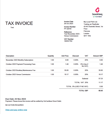 New invoice